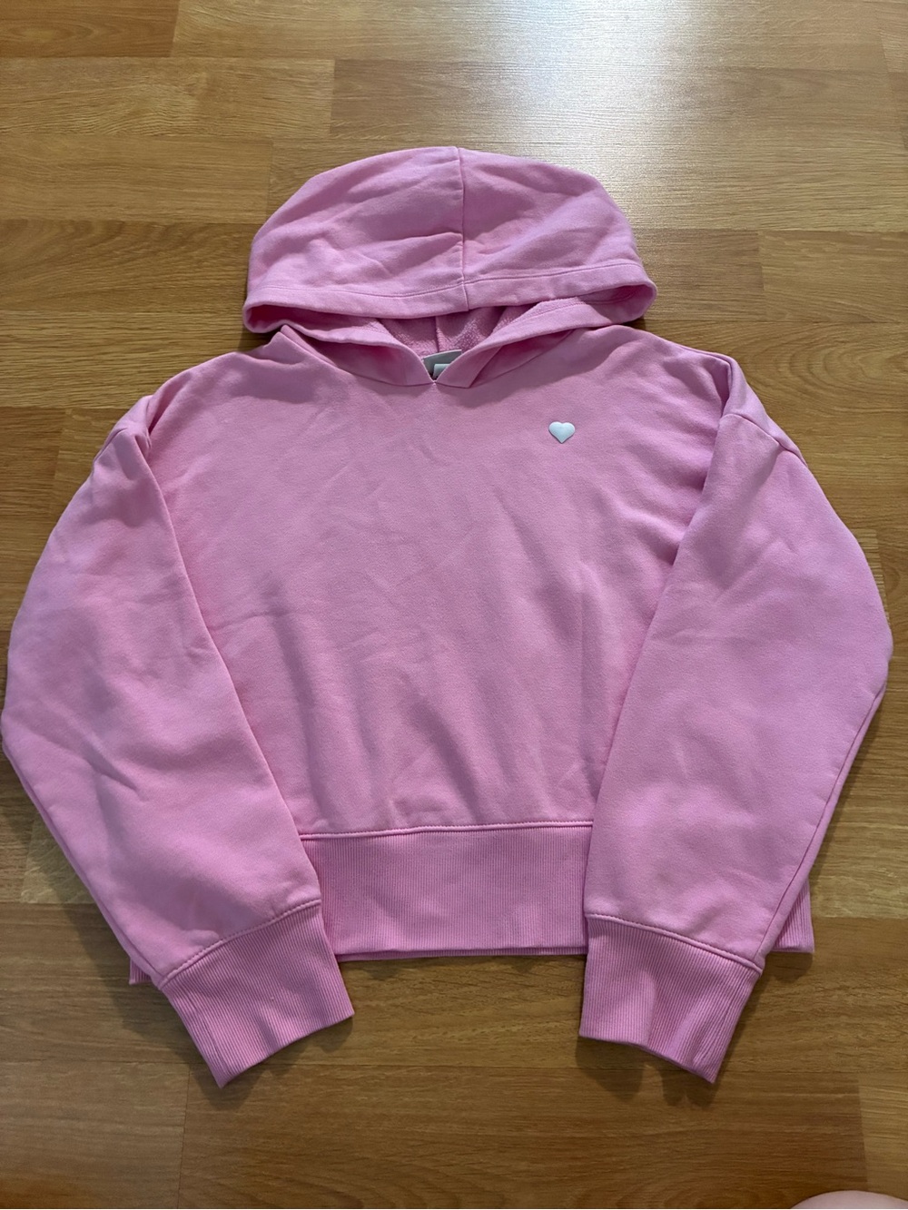 Pink Cropped Hoodie